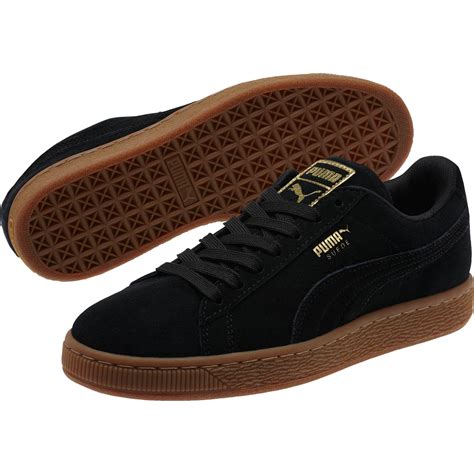 PUMA Suede Classic Gold Women's Sneakers in Black - Lyst