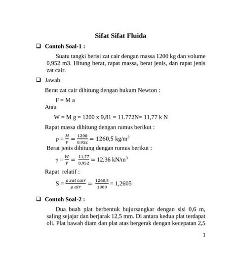 PDF Soal Mekanika Fluida DOKUMEN TIPS