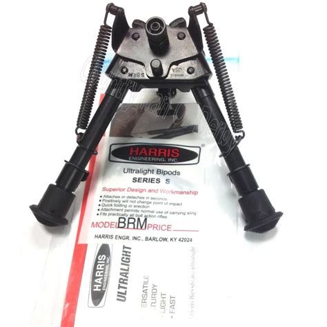 Harris S BRM Swivel Benchrest Bipod With 6 9 Adjustable Notched Legs