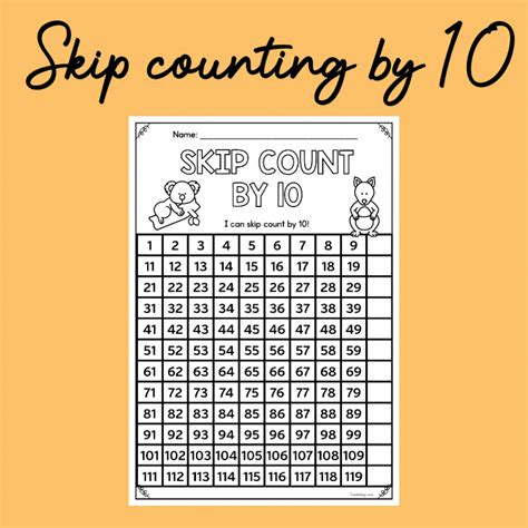 Skip Counting By 10 Worksheet — Teachie Tings