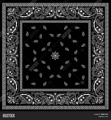 Black Bandana Pattern Vector & Photo (Free Trial) | Bigstock