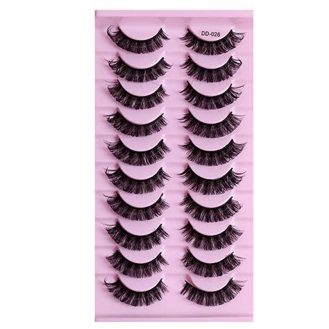 Yhaiogs Natural False Lashes Colored Eyelash Clusters Curly Eyelashes Pink Blue Colors Eyelashes