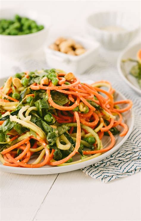 Cold Spiralized Sesame Noodle Salad Inspiralized