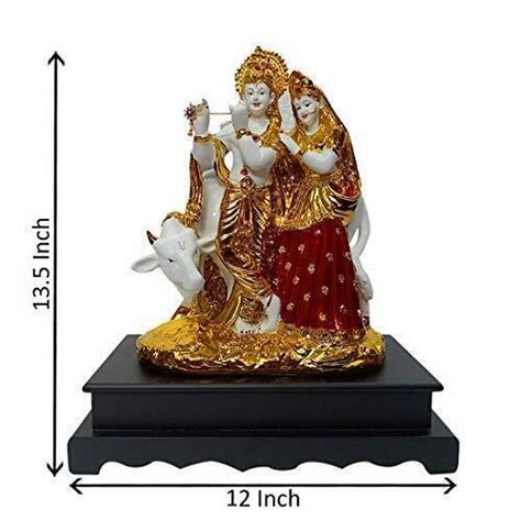 Hindu God Lord Krishna Kanha Radha Idol Sculpture Statue Figurine Ebay