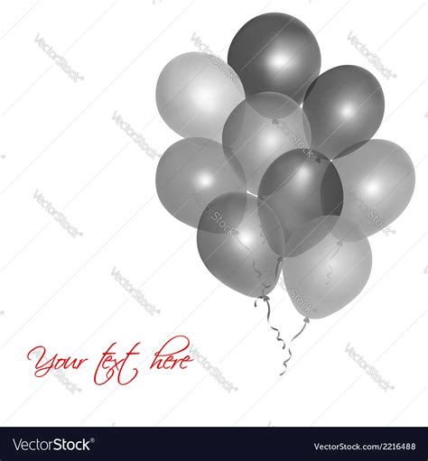 Grey balloons Royalty Free Vector Image - VectorStock