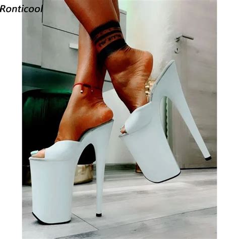 Ronticool Sandalias De Verano Para Mujer Zapatos De Tac N De Aguja Sin