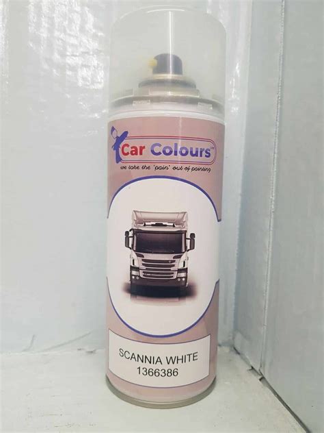 SCANIA TRUCK WHITE Gloss Spray Paint Aerosol Can 400ml Acrylic 1366386