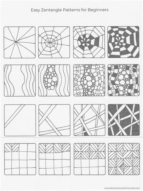 Simple Zentangle Patterns For Kids