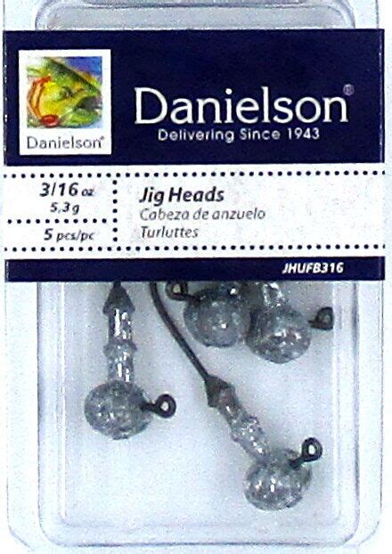 6 Packs Danielson 316 Oz Unpainted Football Jig Heads Fish Hook