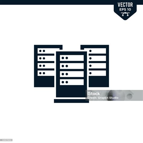 글리프 스타일의 서버 아이콘 컬렉션 데이터 센터에 대한 스톡 벡터 아트 및 기타 이미지 데이터 센터 아이콘 네트워크 서버 Istock