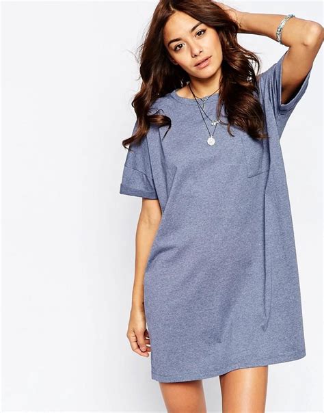 Asos Asos Casual Oversize T Shirt Dress With Pocket At Asos Oversized