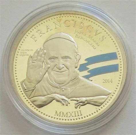 Cook Inseln 2 Dollars 2014 Papst Franziskus Mago Muenzen 49 00