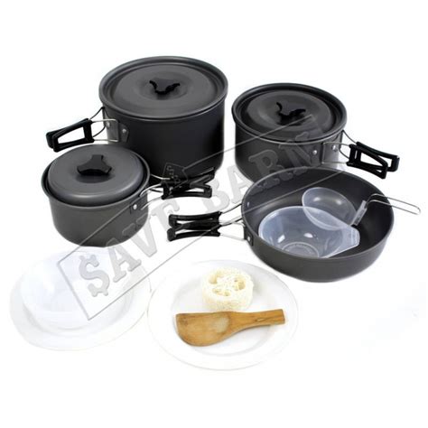 Camp Cooking Set Enamel Camping Sets 15pc