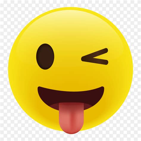 Winking face with tongue emoji Premium Vector PNG - Similar PNG