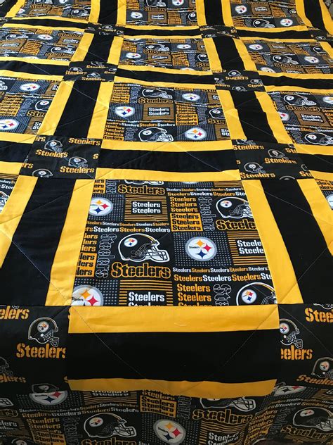 Pittsburgh Steelers Quilt Etsy Sports Quilts Football Quilt Quilts