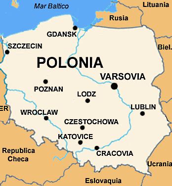 Mapa de Polonia datos interesantes e información sobre el país