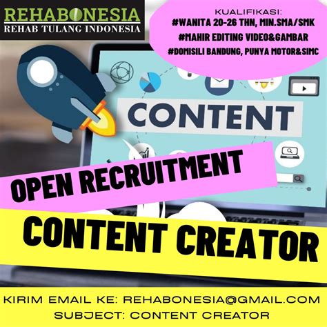 Lowongan Kerja Content Creator Di Rehabonesia Lokerbandung Id