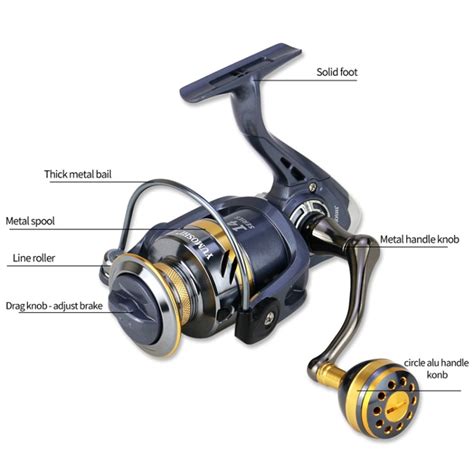 YUMOSHI KS7000 Spinning Fishing Reel Metal Rocker Metal Cup Reel