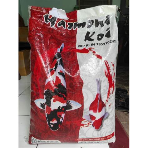 Jual Pakan Ikan Koi HARMONI Koi GROWTH Repack 1kg Packing Bubble Wrap