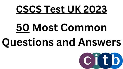 Cscs Test Uk New Q A Cscs Card Uk Citb Health And Safety