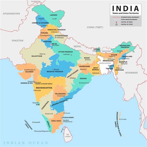 Country Map India Illustration 22051237 Vector Art at Vecteezy