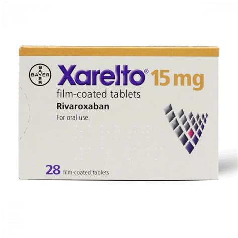 Finished Product Xarelto 15 Mg Rivaroxaban Tablet Packaging Size 14