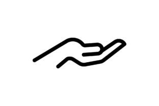 Care Hand Icon Outline Style Graphic By Nsit Creative Fabrica