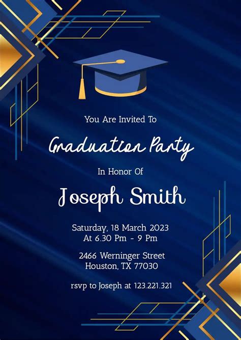 Elegant Graduation Party - Free Graduation Party Invitation ...