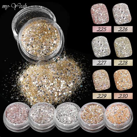 Myyeah Colors Glitter Nail Sequins Ultra Thin Hexagon Flakes Luxury