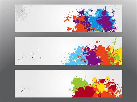 Colorful Splatter Banners Vector Art & Graphics | freevector.com