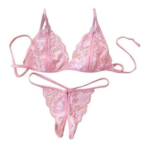 LencBR Ensemble De Lingerie Sexy Transparente Pour Femmes Sous