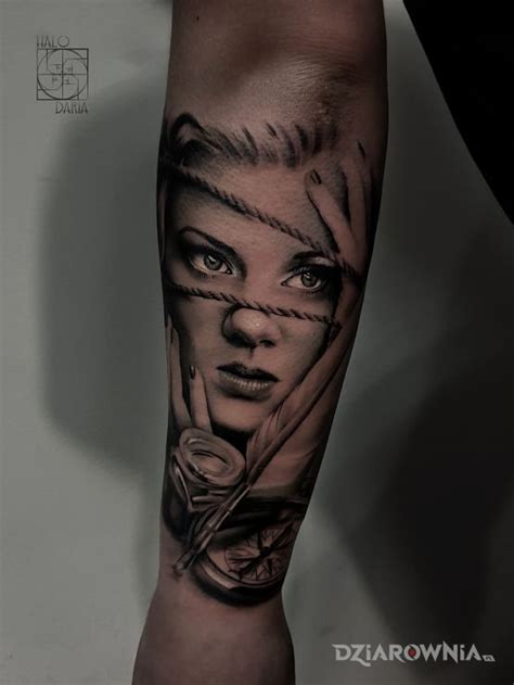 Tatua Portret Kobiety Autor Make Art Tattoo Studio Dziarownia Pl