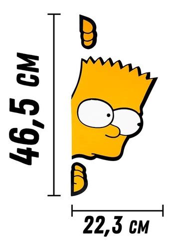 Colante Adesivo Janela Bart Simpson Espiando Lado Passageiro