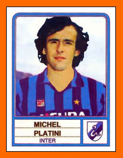 Old School Panini Michel Platini Avec Le Maillot De Linter En 1978