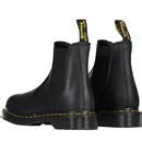 2976 Waxed Full Grain Dr Martens Mod Chelsea Boots In Black