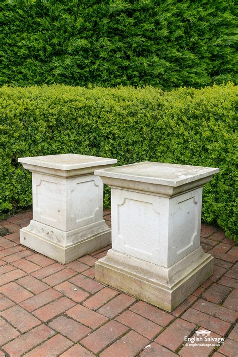 Weathered Pair Of Sandstone Plinths