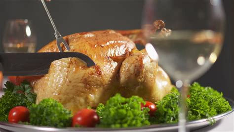 Carving the Thanksgiving Turkey Stock Footage Video (100% Royalty-free ...