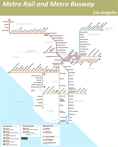 Los Angeles subway map