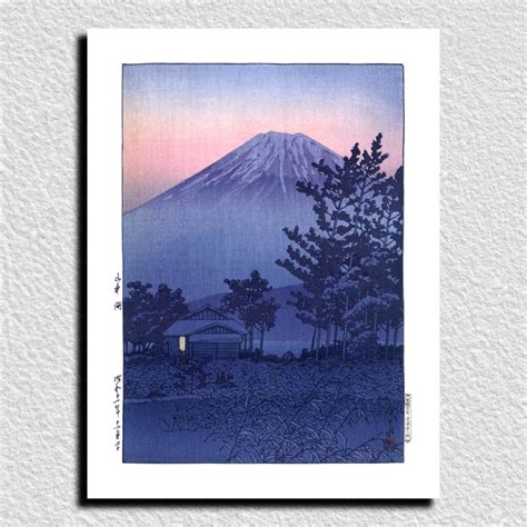 Reproduction D Estampe De Kawase Hasui Lac Yamanaka Yamanakako