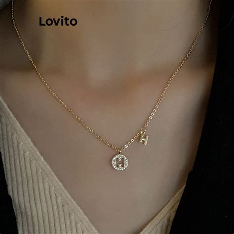 Lovito Women Casual Heartshape Chain Cut Out Exquisite Versatile Sense