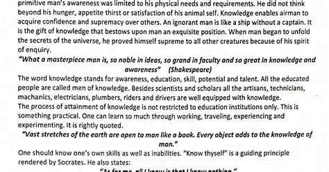 Education Is The Key To Success Essay On Knowledge Is Powerssc Part