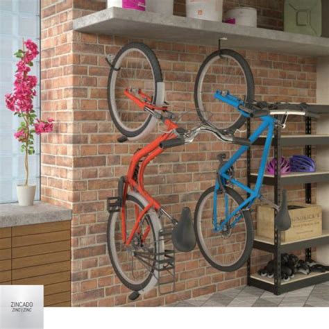 Suporte De Bicicleta Vertical Gancho Multiuso Zincado Decore Gpb Zc