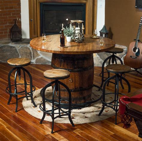 Standard Whiskey Barrel Pub Table w/ 36" or 48" Table Top – Mystic Barrels