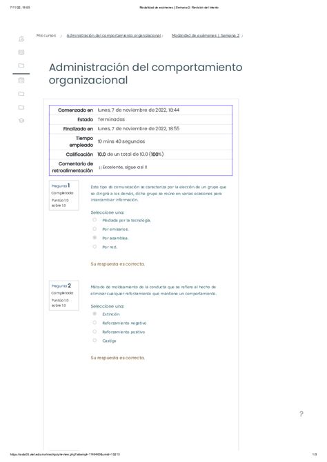 Modalidad De Ex Menes Semana Revisi N Del Intento Pdfcoffee