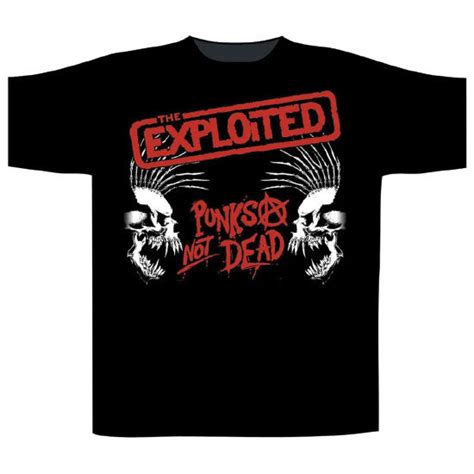 T Shirt The Exploited Punks Not Dead Skulls Rock Heavy Metal Punk