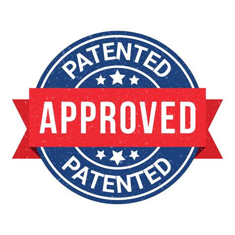 Patented Stamp Patented Badge Rubber Stamp Patent Approved Label