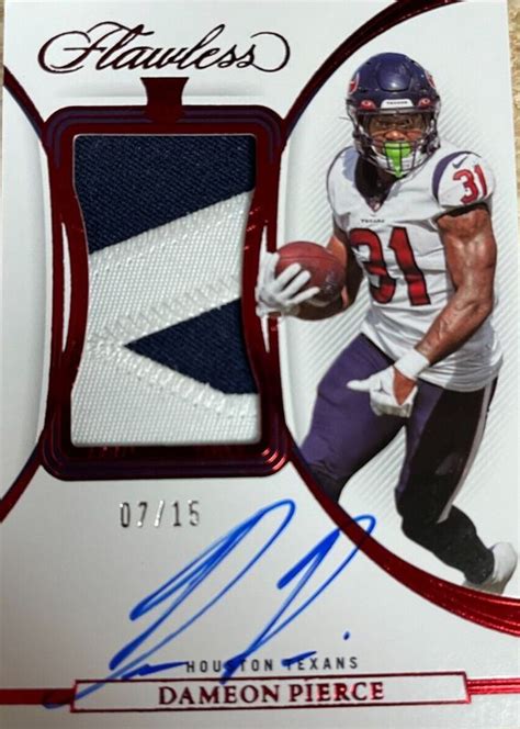 Dameon Pierce 2022 Flawless Rookie Patch Auto Ruby RPA DP Price