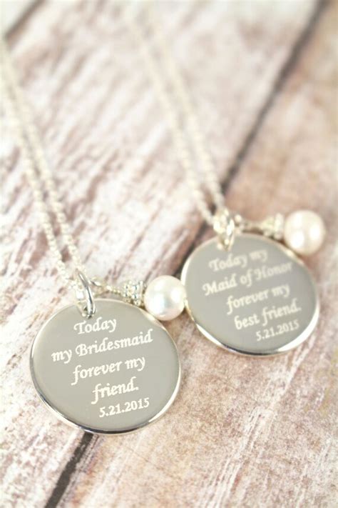 Bridesmaid Necklace Set Of 5 Set Of 6 Set Of 7 Personalized