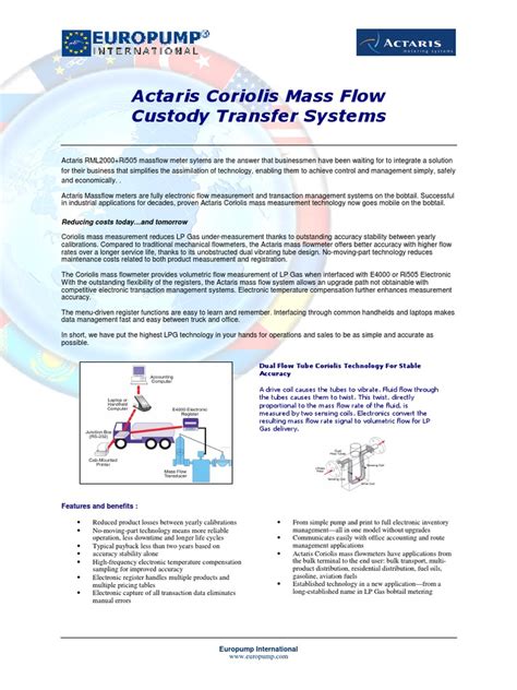 PDF Actaris Coriolis Mass Flow Meters DOKUMEN TIPS