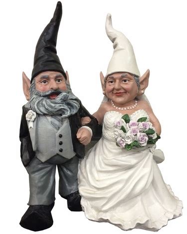 Bride And Groom Gnomes Wedding Gnomes GardenFun